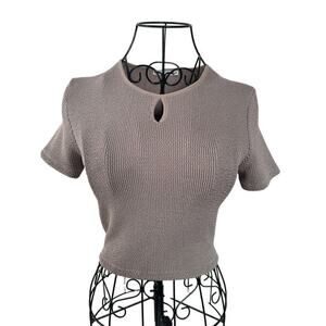 Zara Taupe Cropped Top